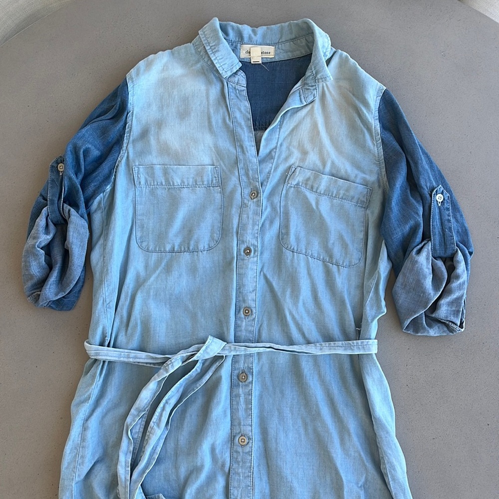 Anthropologie denim shirt dress